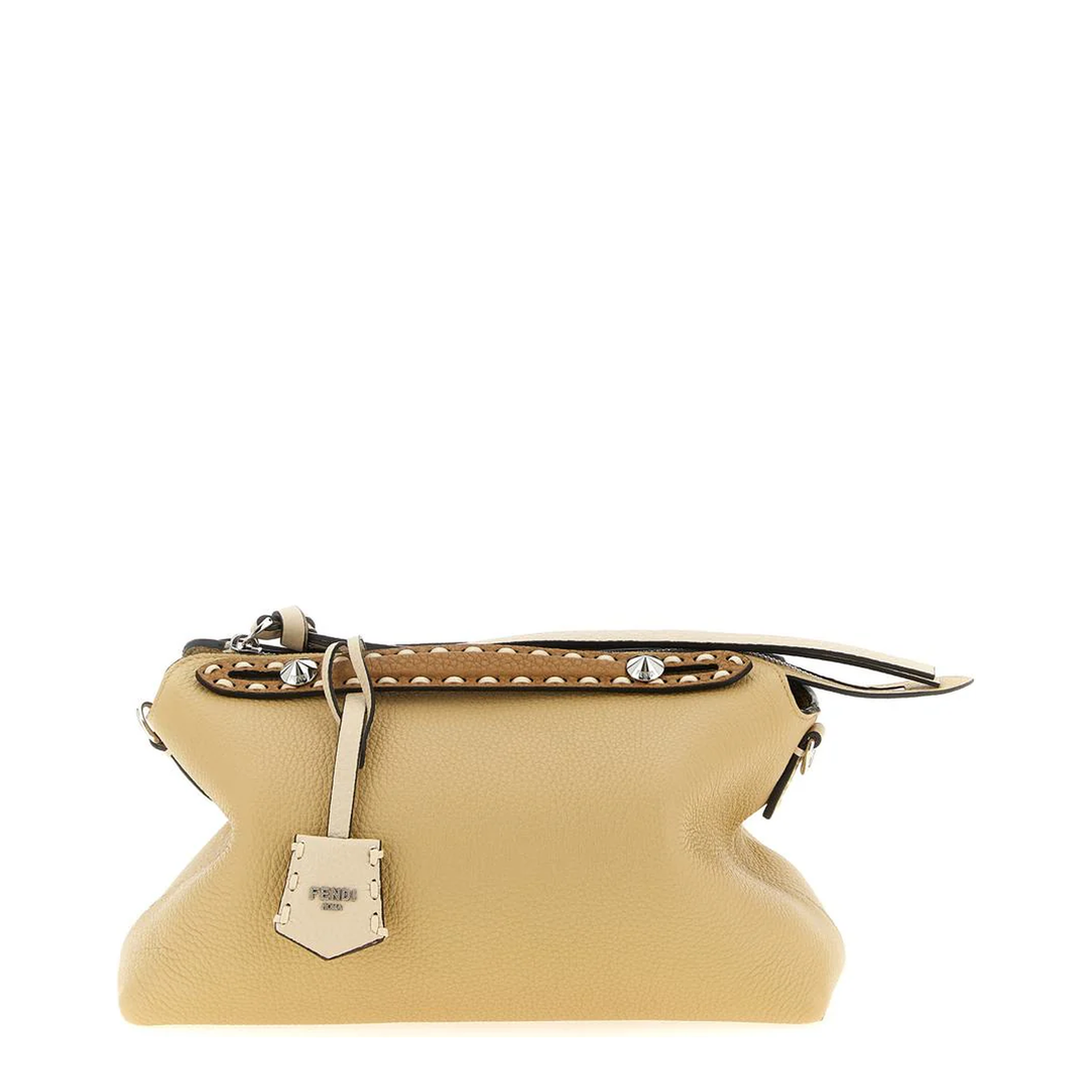 By The Way Medium Leather Crossbody Bags - Beige