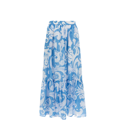 Light Blue Floral Skirt