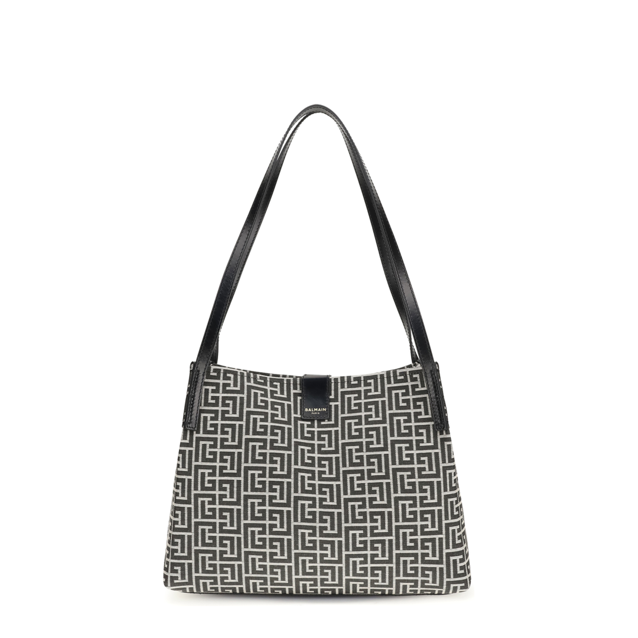 MAYFEYR - Balmain - Jacquard And Leather Tote Bag - GN1FE033TJMB