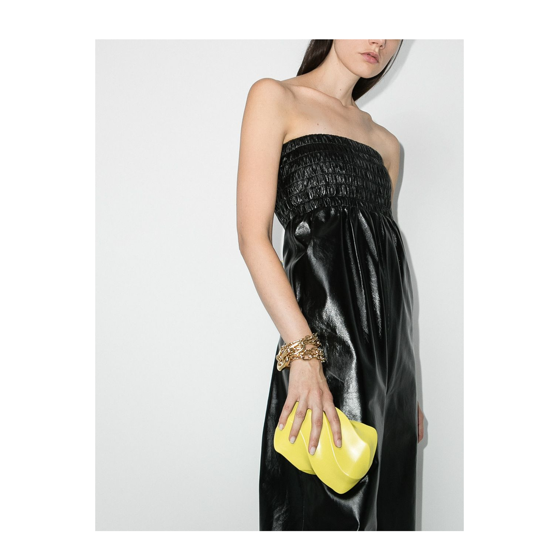 Whirl Leather Clutch Bags - Light Green