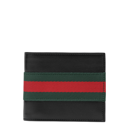 MAYFEYR - Gucci - Web Trademark Bi-Fold Wallet Black - 867283AAGIT1053
