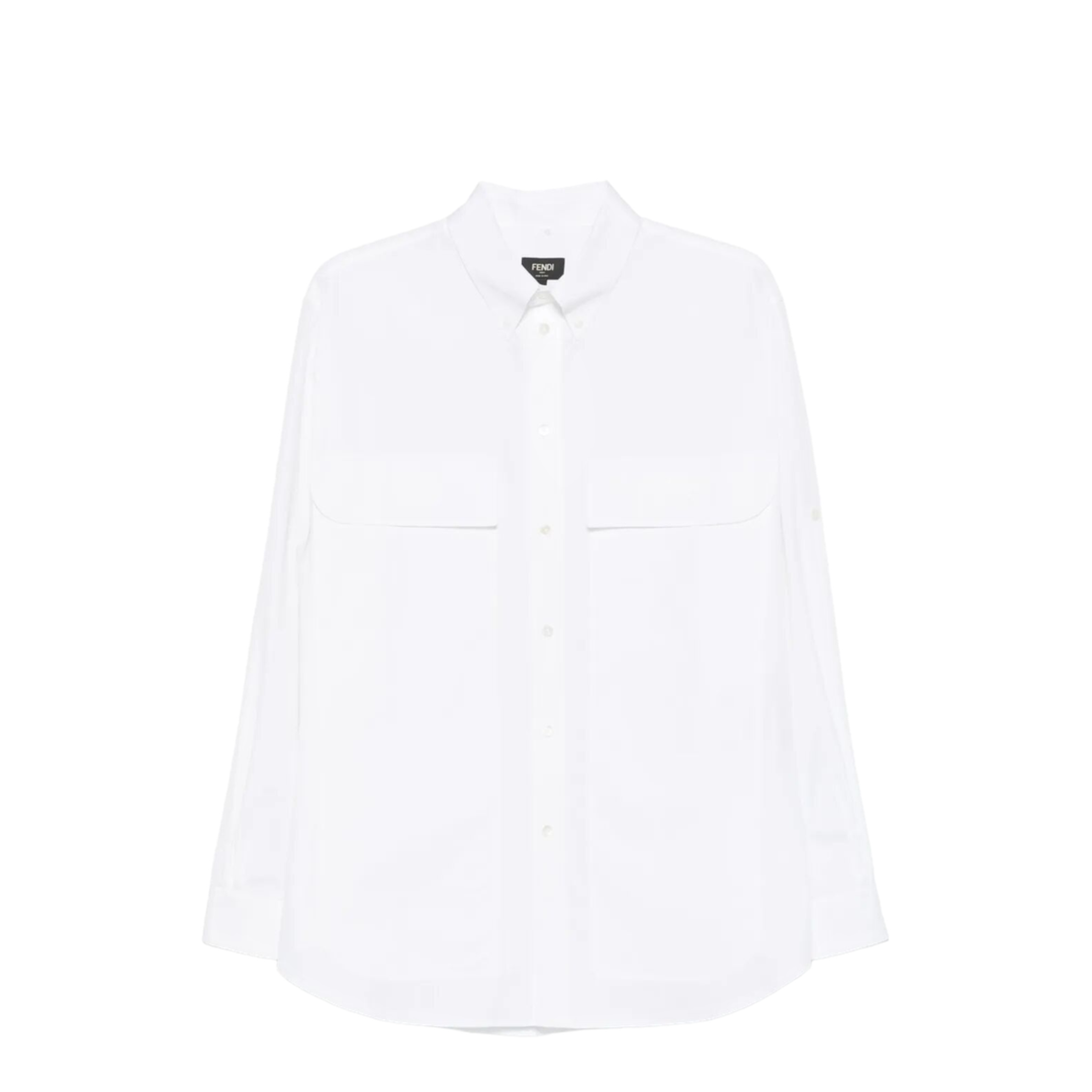 MAYFEYR - Fendi - Topstitched Roma Lettering Cotton Shirt - FS1310AU6X