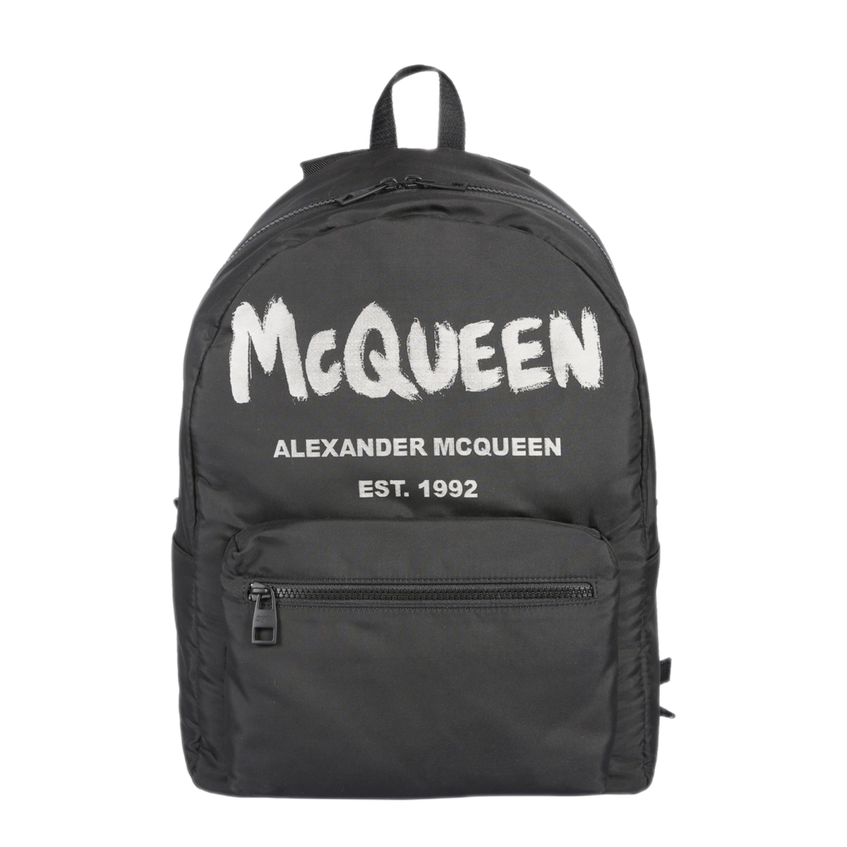 McQueen Graffiti Metropolitan Backpack - Black/Ivory