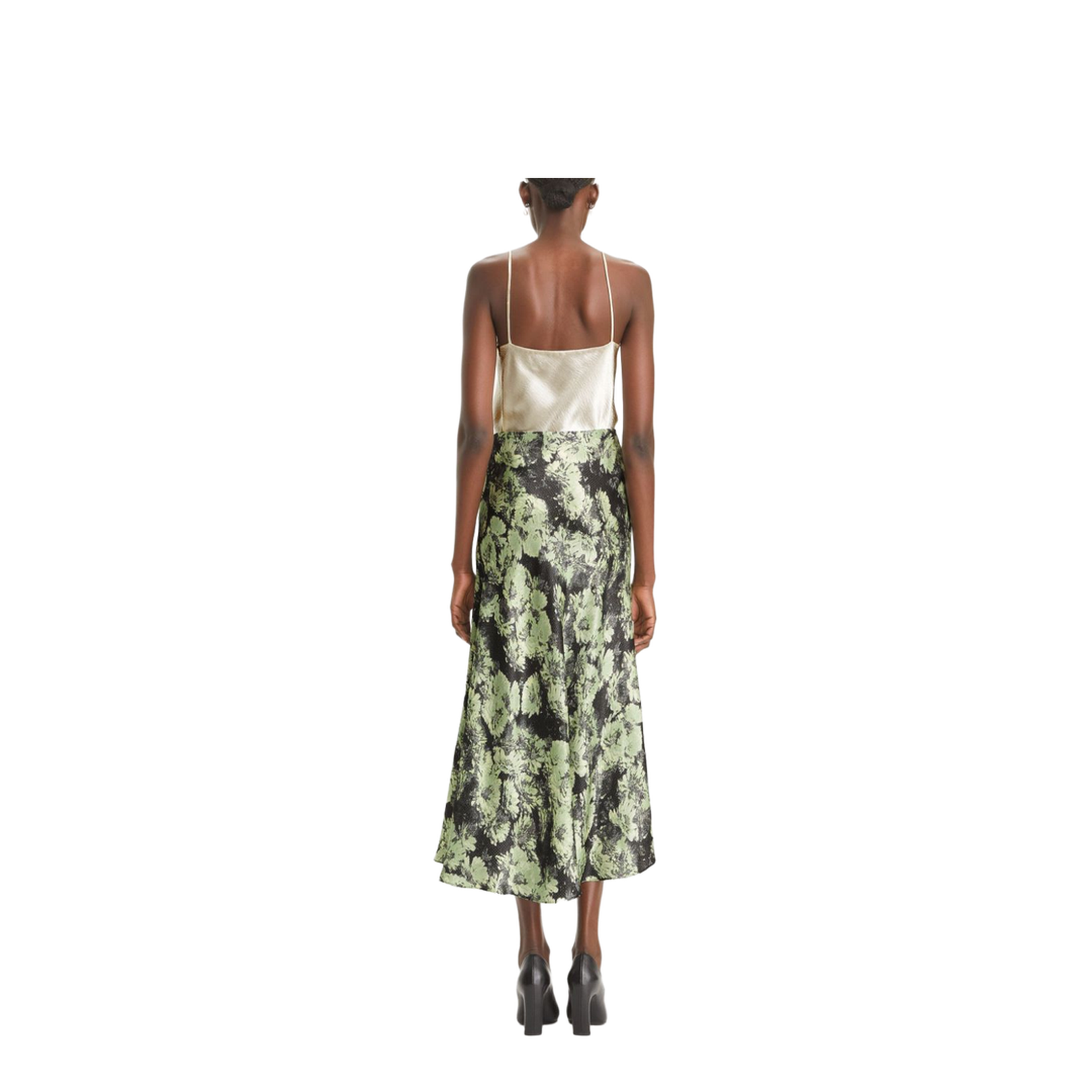 satin midi skirt