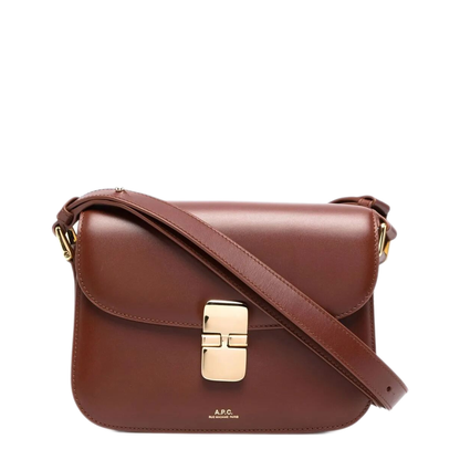 Grace Small Leather Crossbody - Noisette