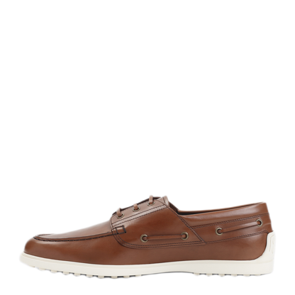 MAYFEYR - Tod's - Teak Brown Leather Boat Loafer - XXM78L0JP00NF5S607TEAK