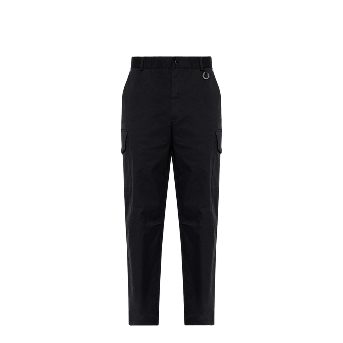 Black Stretch Cotton Cargo Pant