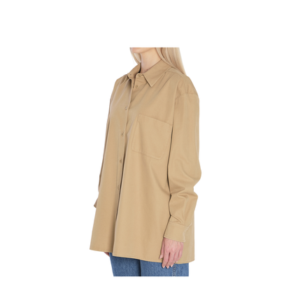 Tansy Shirt Tan Cotton Cashmere