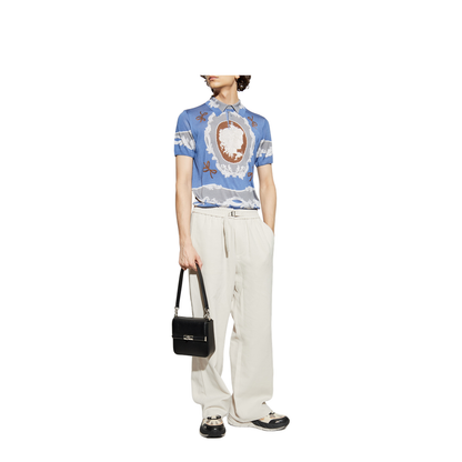 Polo with Medusa Cameo Print
