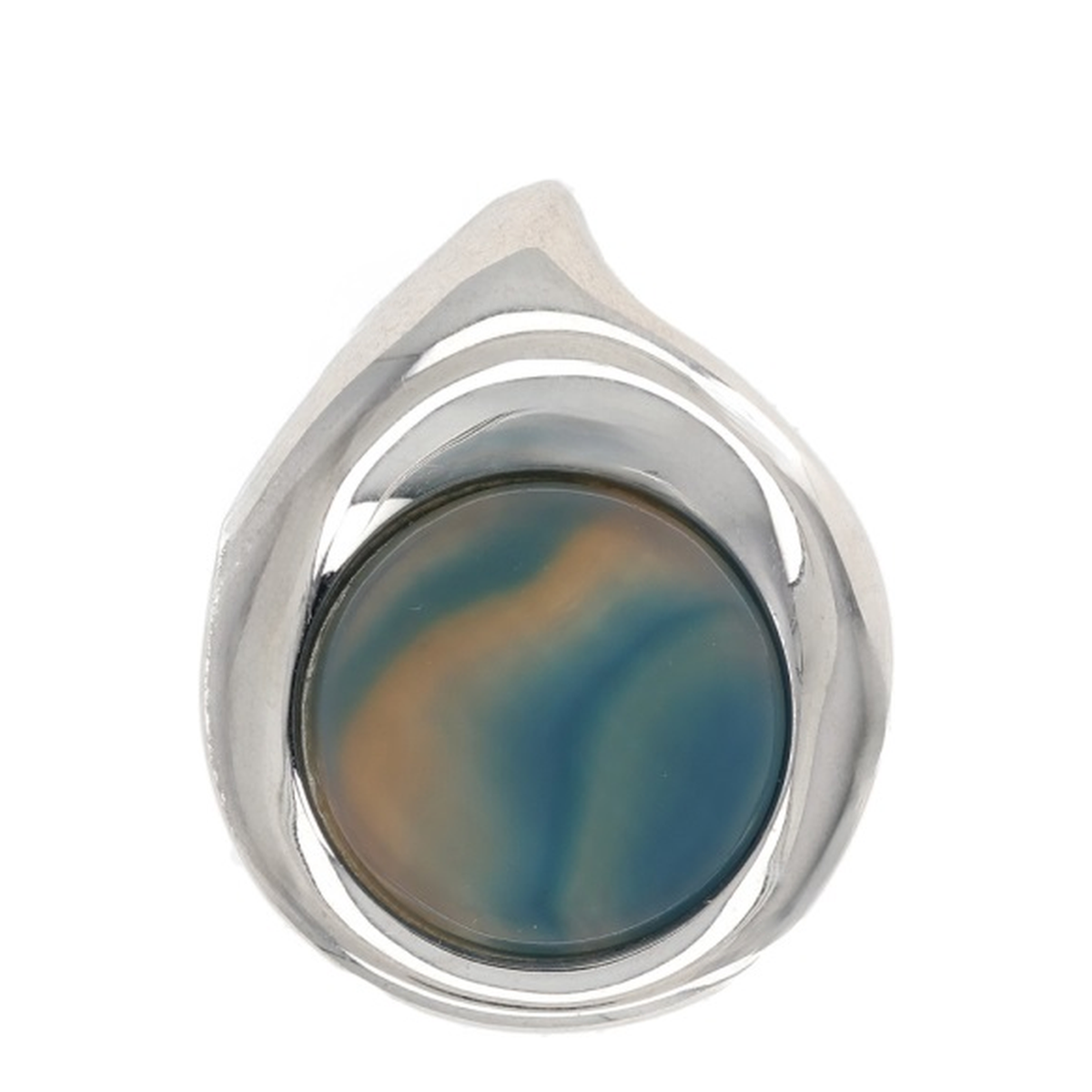 MAYFEYR - Panconesi - Dusk Small Ring - S26FG002SBRASSAZUREAGATE
