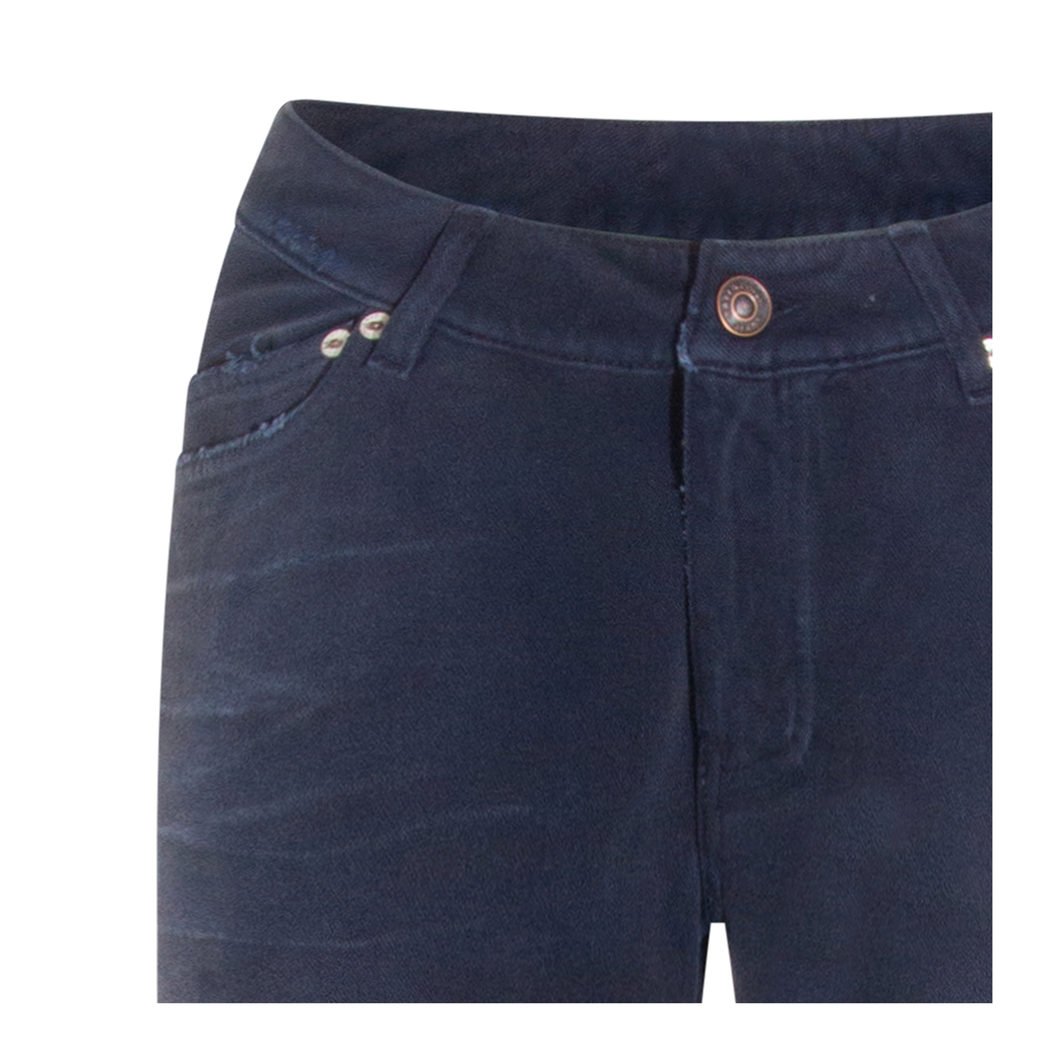 Curved Waist Pants in Navy/Dirty Dark