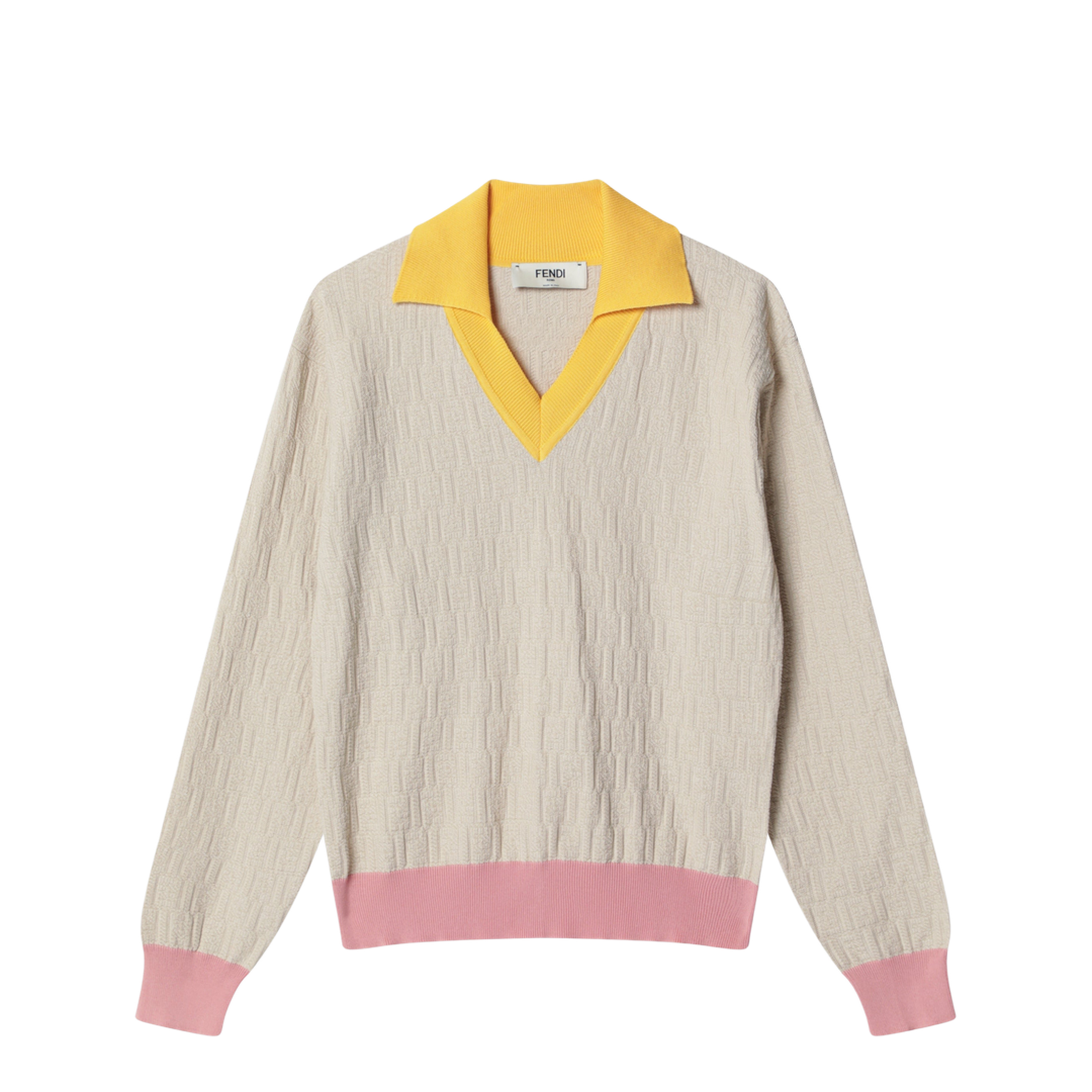 Light Beige Cotton And Silk Jumper