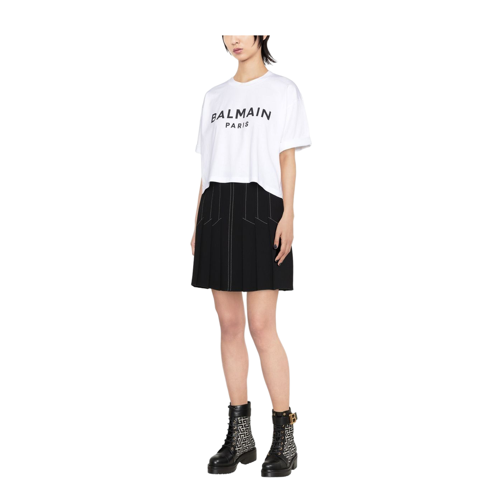 Cropped Logo-Print T-Shirt