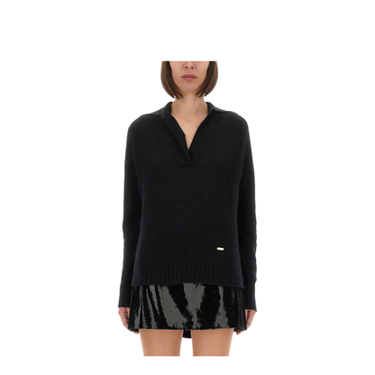 Cashmere and Silk Long Sleeve Polo Shirt