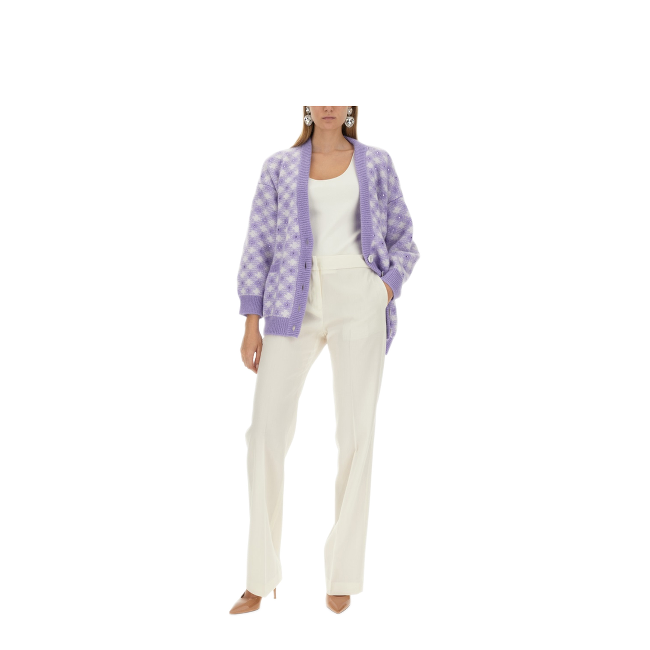 MAYFEYR - Alessandra Rich - V Neck Cardigan - FAB3235K38371630
