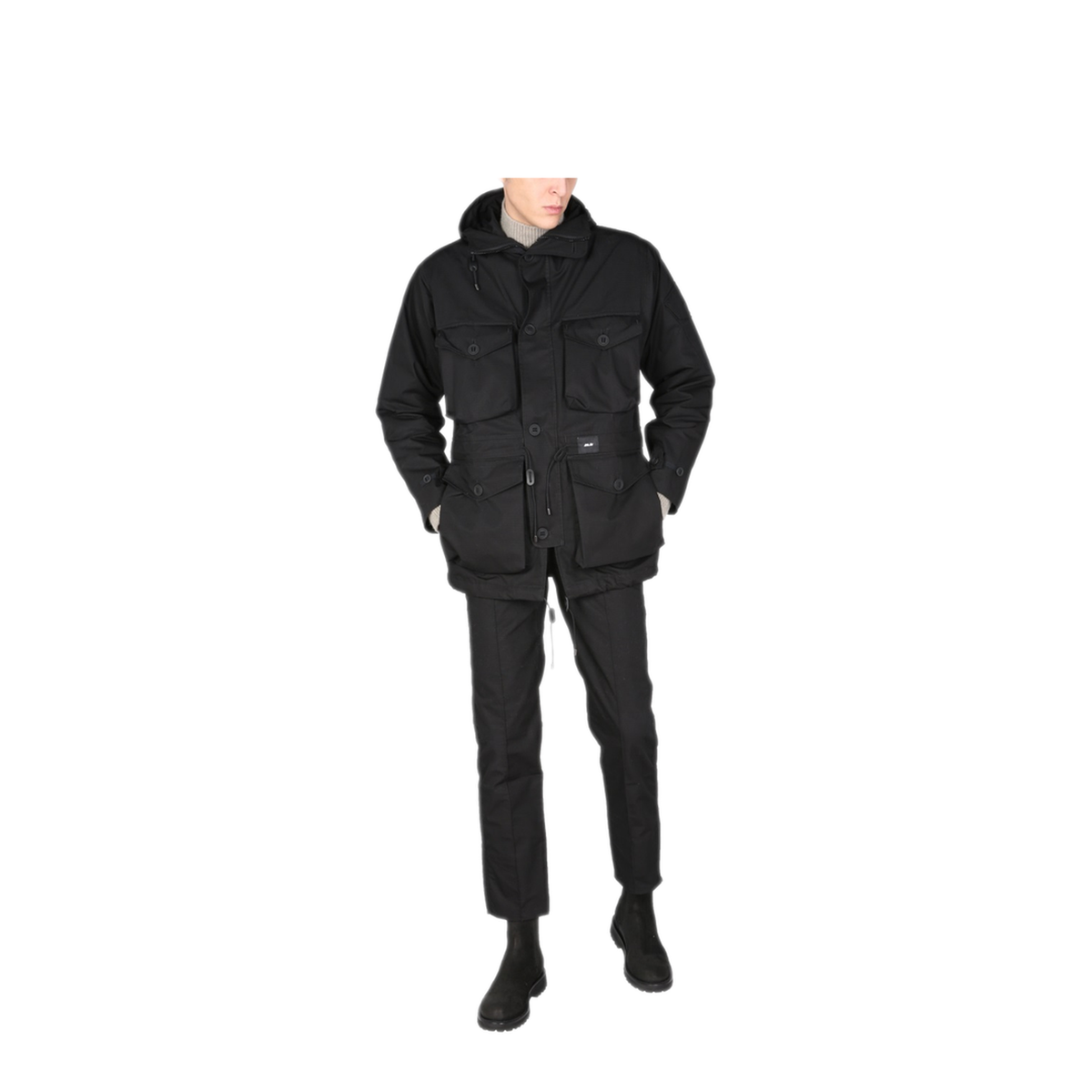 MAYFEYR - ARKAIR - Pants With Logo Button - C415AAFPBLACK