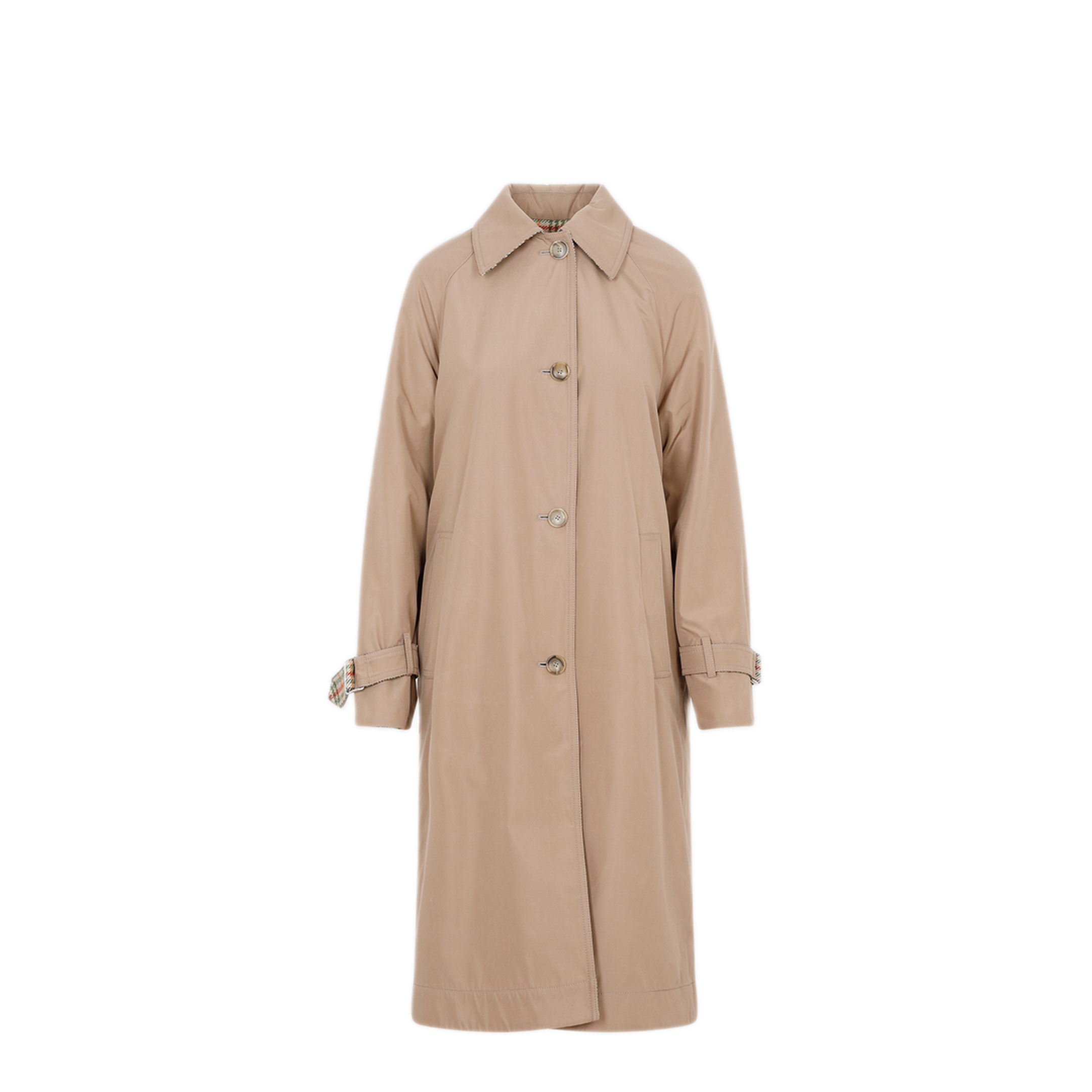 MAYFEYR - AKRIS - Camel Multicolor Wool Flannel Coat - 017256021615035