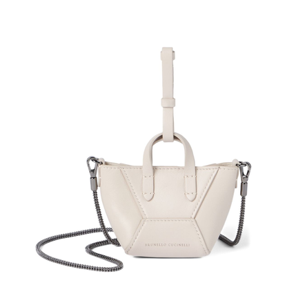 Leather Mini Crossbody Bag - Ivory