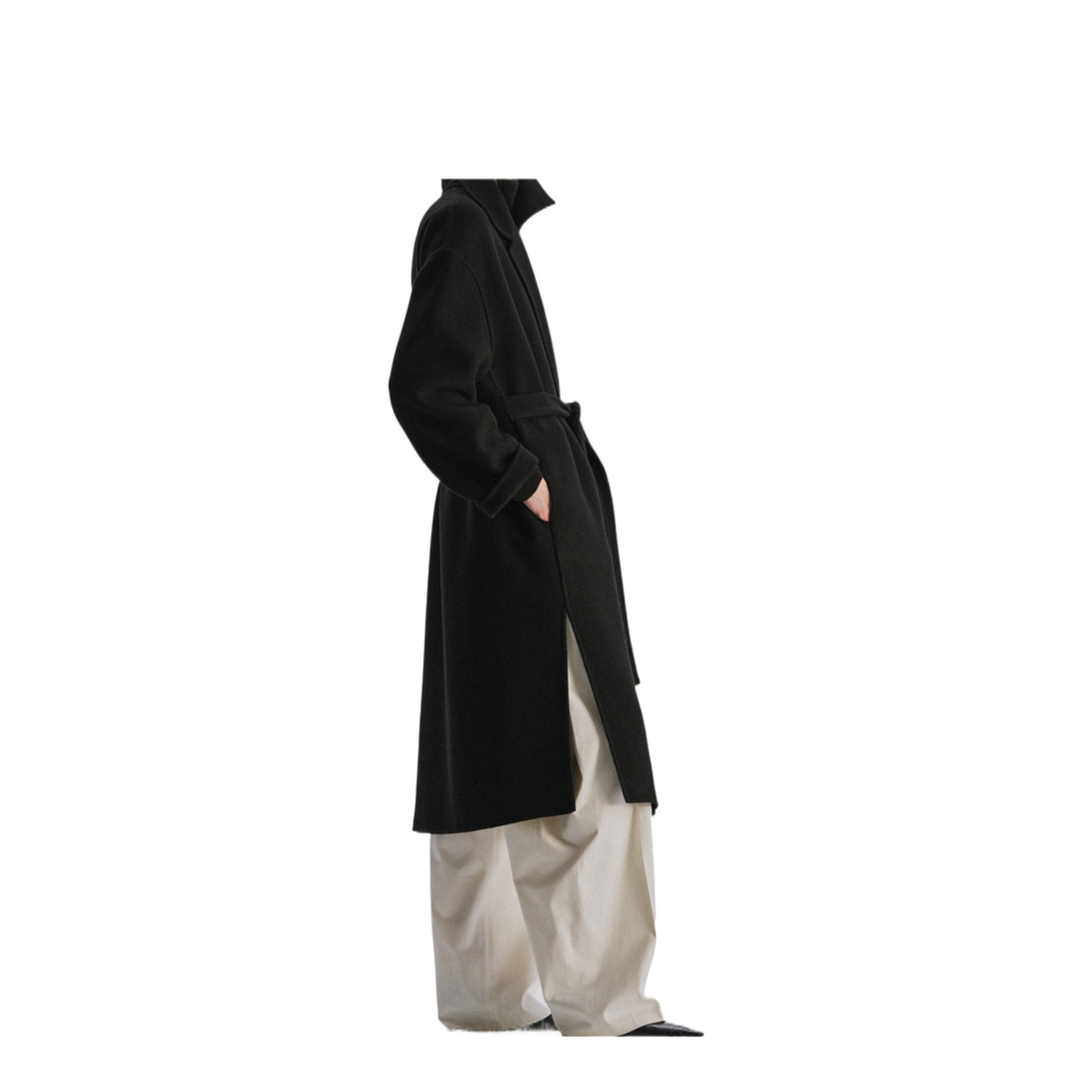 MAYFEYR - The Row - Black Wool Blend Ciara Coat - R000442W1439BLK