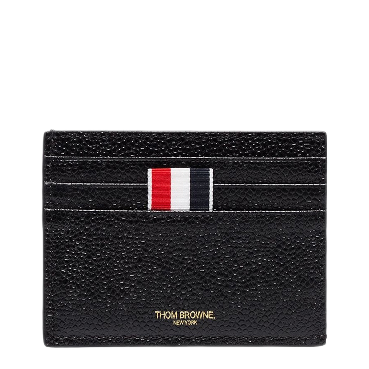 Pebble Grain Leather Single Card Holder