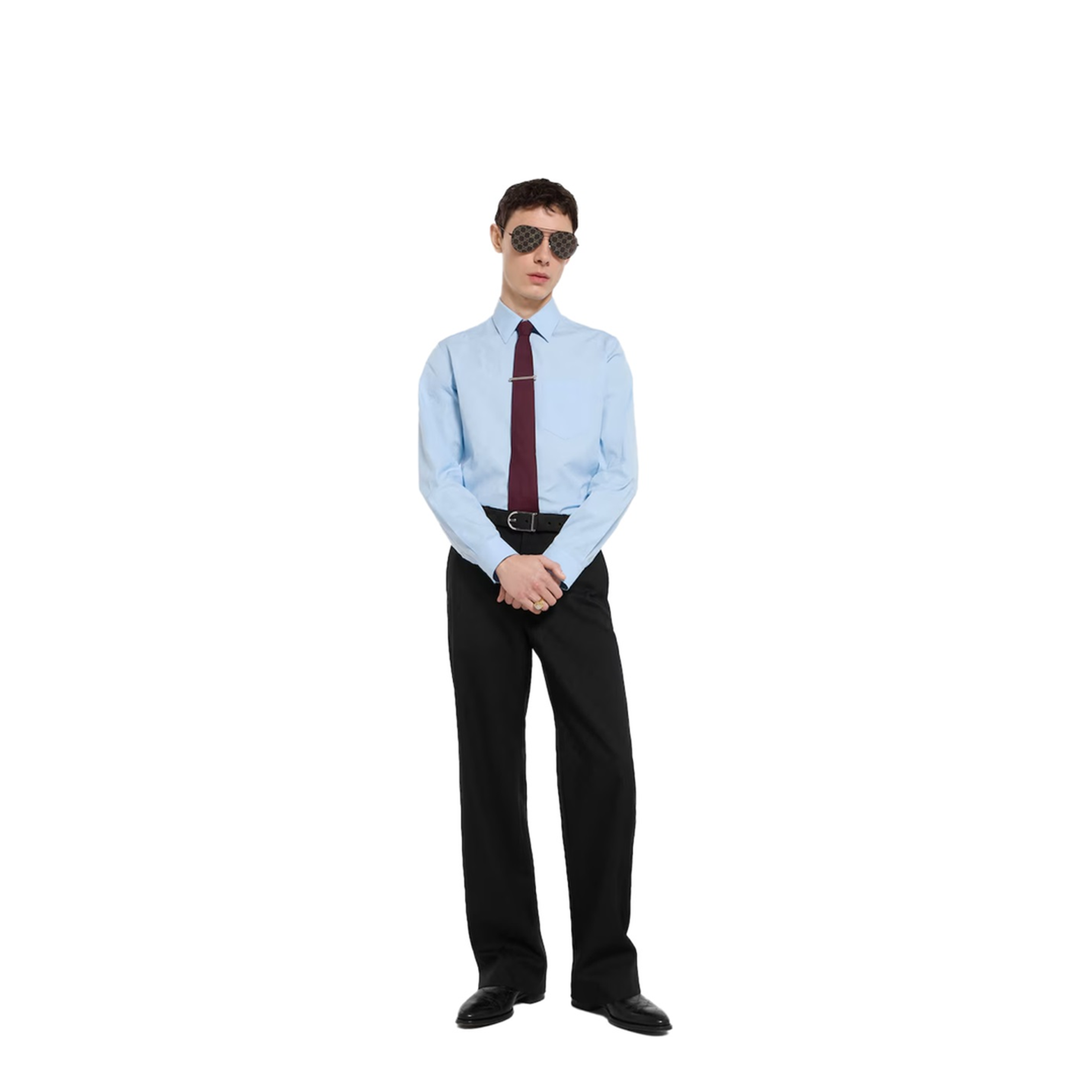 Light Blue Poplin Shirt