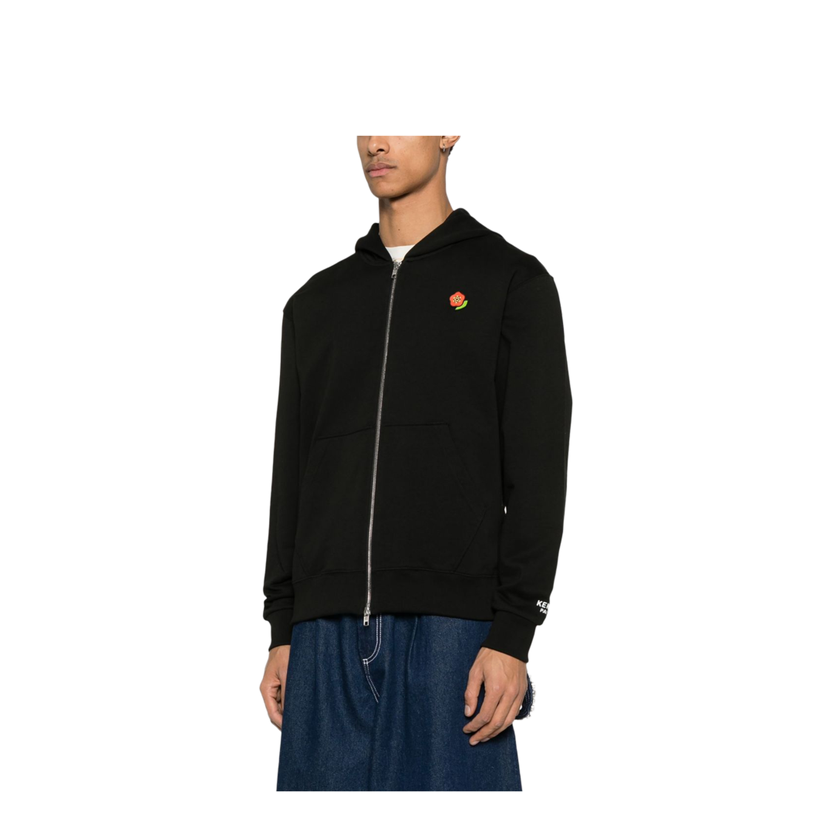 Pop Embroidered Zipped Hoodie