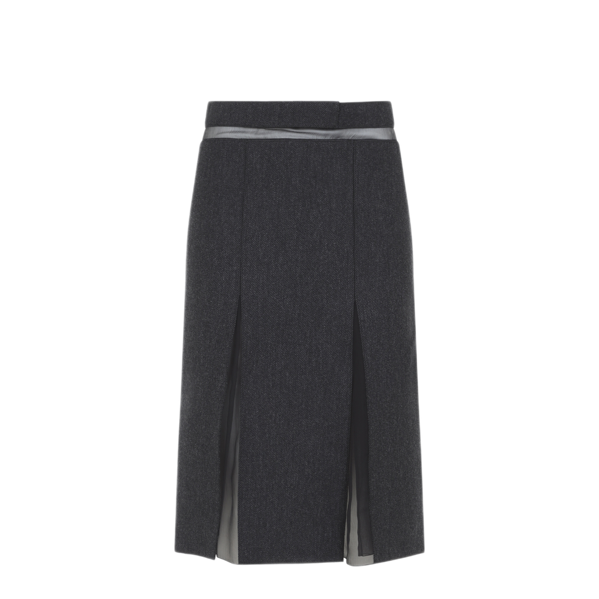 MAYFEYR - Prada - Ardesia Wool Midi Skirt - P10B0SOOO11H4F0480