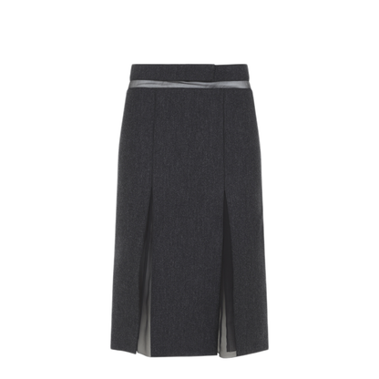 MAYFEYR - Prada - Ardesia Wool Midi Skirt - P10B0SOOO11H4F0480