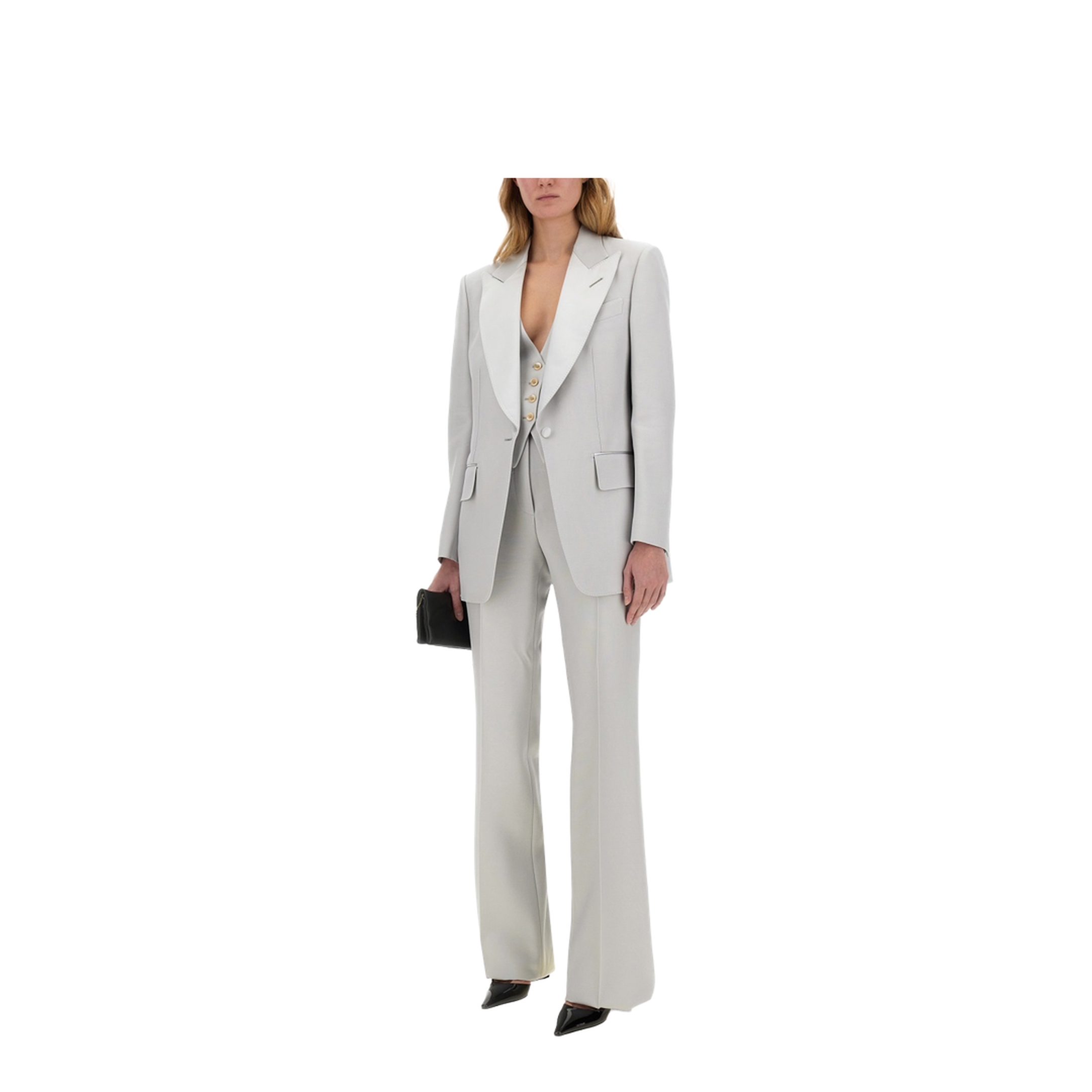 Wide Leg Tuxedo Tailored Pants
