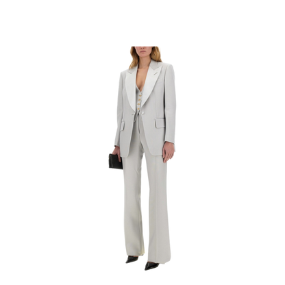 Wide Leg Tuxedo Tailored Pants