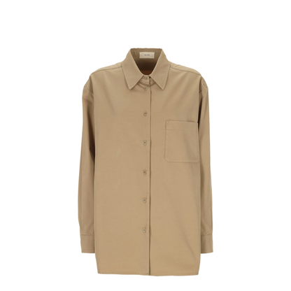 Tansy Shirt Tan in Cotton and Cashmere