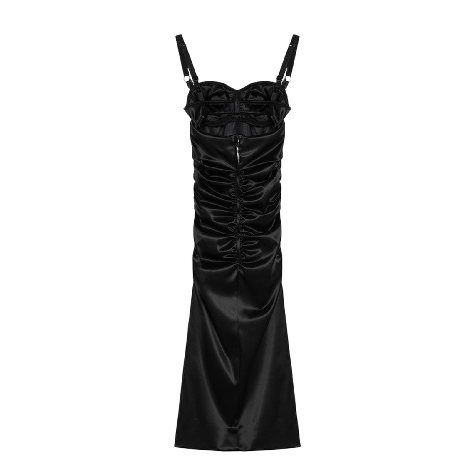 Draped Black Dress with Bra Detail