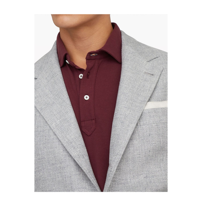 Linen and Cotton Suit-Type Jacket in Light Grey
