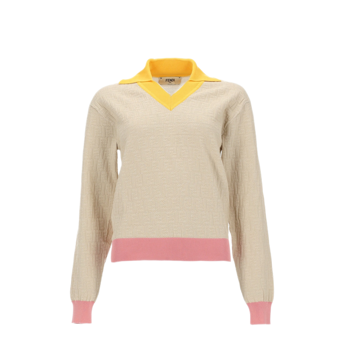 Light Beige Cotton And Silk Jumper