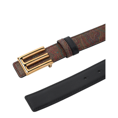 Paisley Jacquard Belt with Buckle