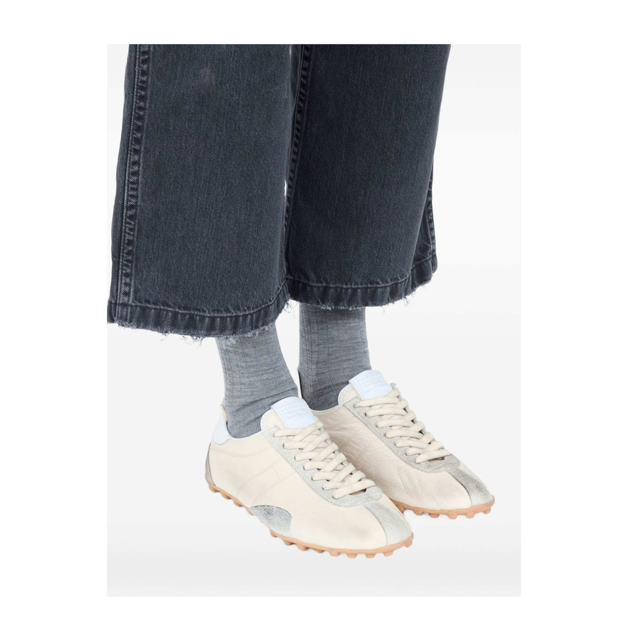 Sprinters Sneakers In Cream Leather And Vintage Suede