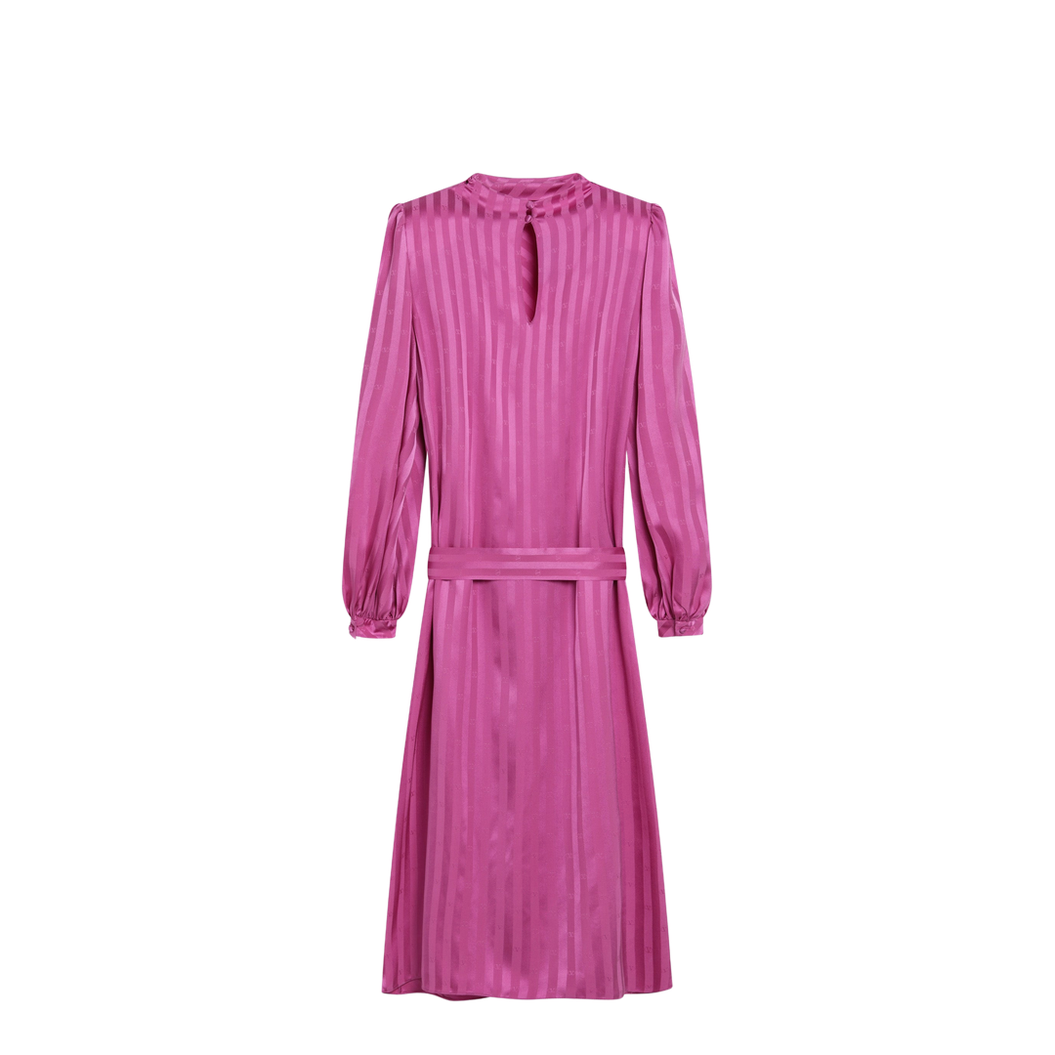 MAYFEYR - Valentino - Fuchsia Silk Jacquard Midi Dress - 9B3VAL359JK0M3