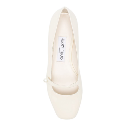 MAYFEYR - Jimmy Choo - Flat Shoes White - ELISABALLERINAPATLATTE