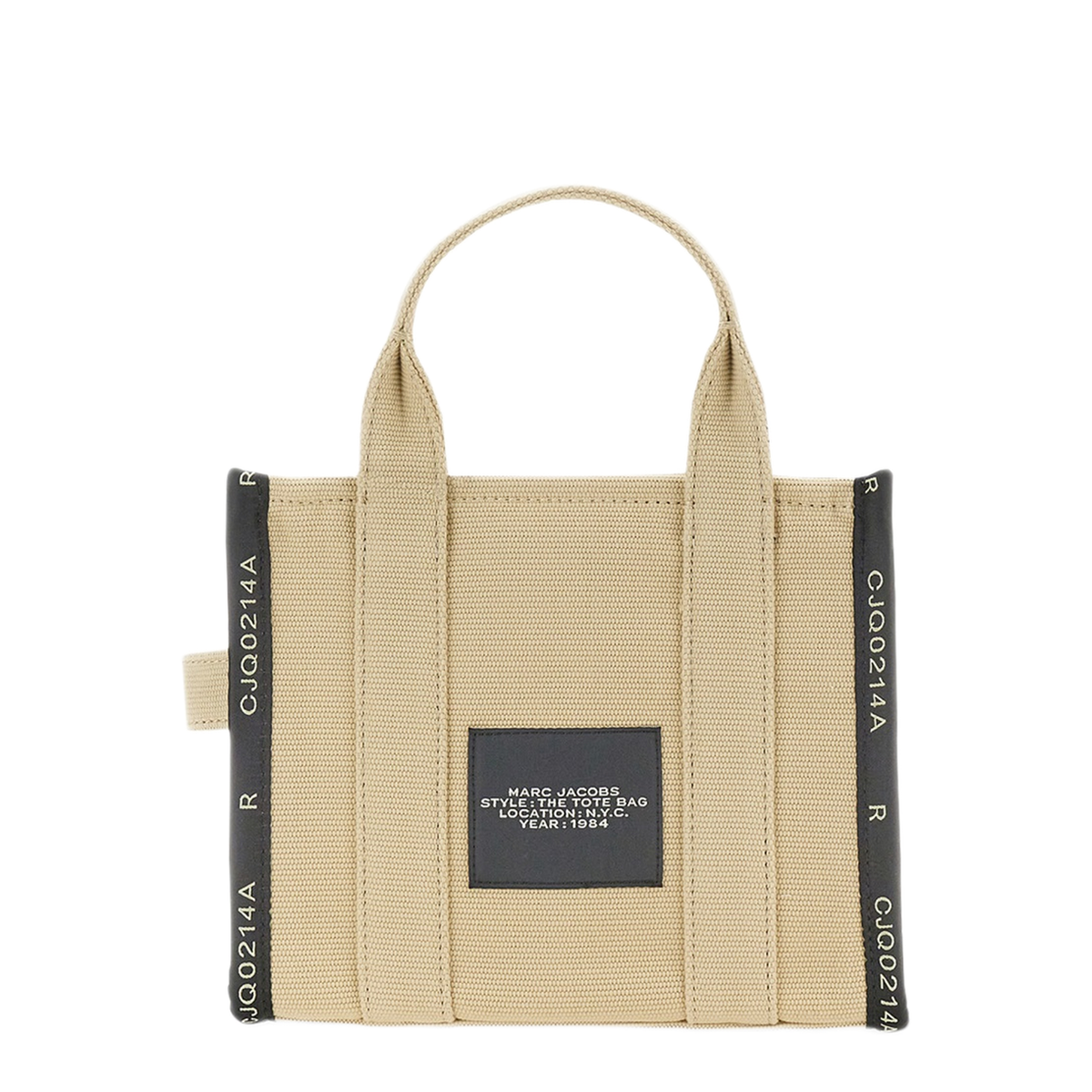 Jacquard Small Canvas Tote - Warm Sand Beige
