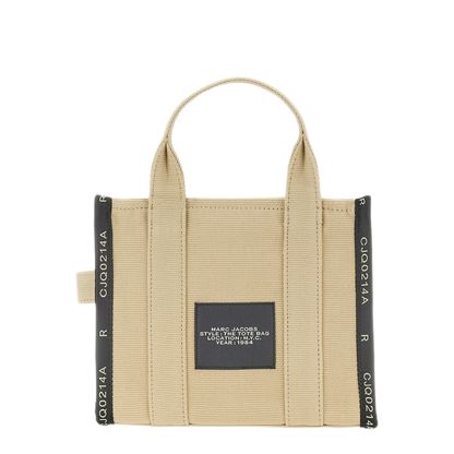 Jacquard Small Canvas Tote - Warm Sand Beige