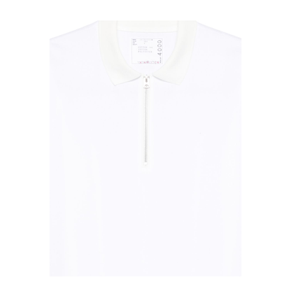 MAYFEYR - Sacai - White Zip Fastening Polo - 2604000M101