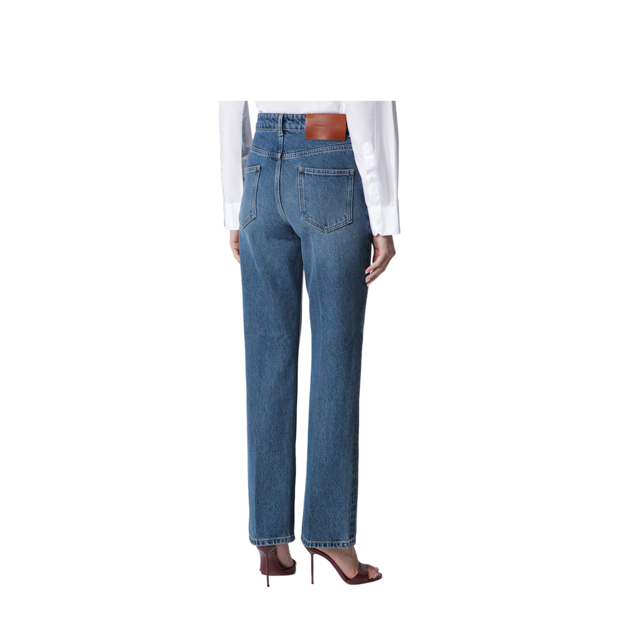 MAYFEYR - Victoria Beckham - Julia Jeans In Blue Cotton Denim - 1326DJE005216WRDEMB