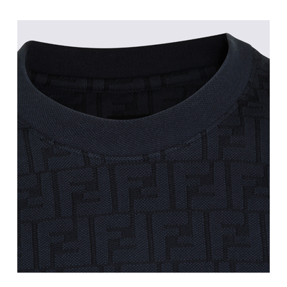 MAYFEYR - Fendi - Deep Blue Cotton T-Shirt - FY0936AUR1F0QA2