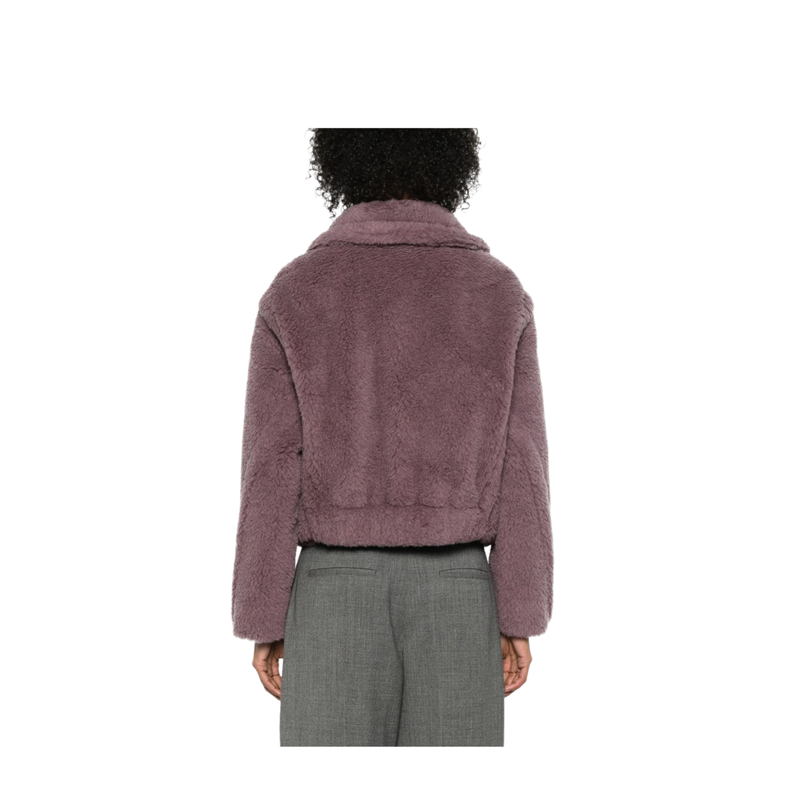 Wool Coat in Purple