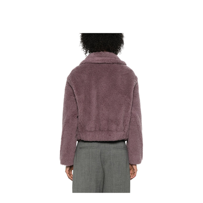 Wool Coat in Purple