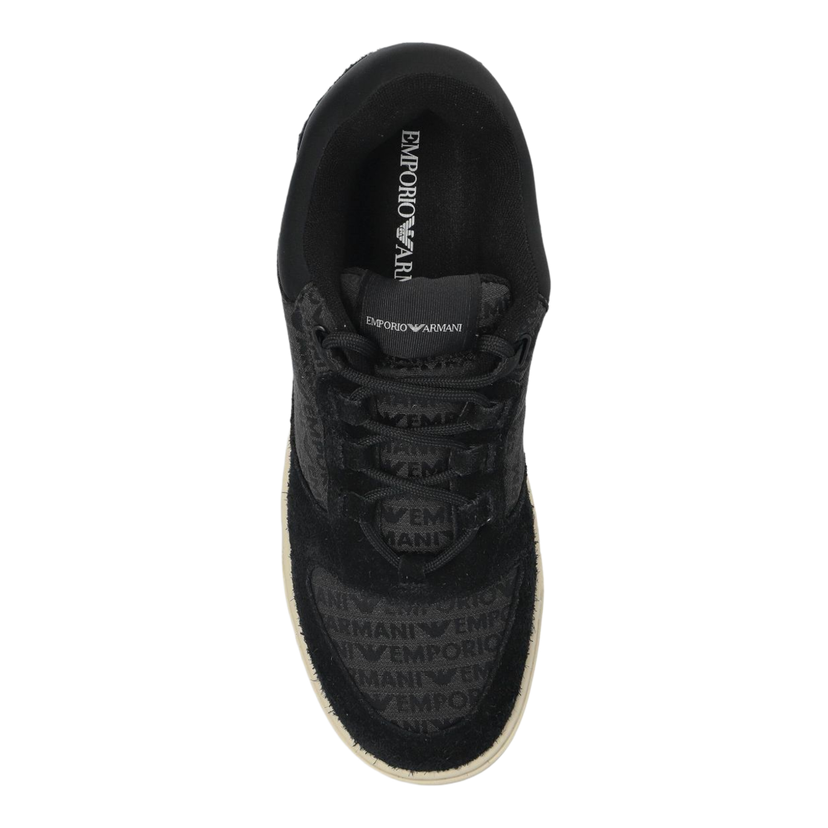 Sneakers in Suede and Jacquard with Logo Lettering