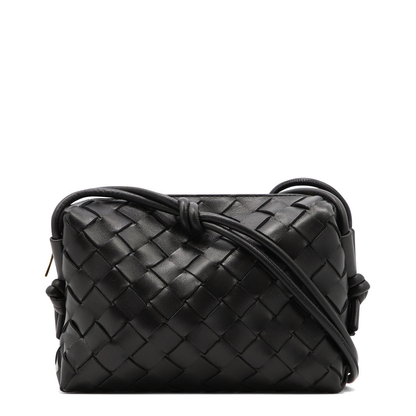 Loop Mini Leather Camera Bags - Black