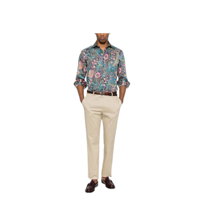 MAYFEYR - Etro - Roma Cotton Straight-Leg Trousers - MREA000599TU5N2M0122
