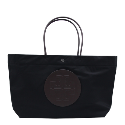 Ella Twist Nylon Shoulder Bag With Maxi Front Logo Patch