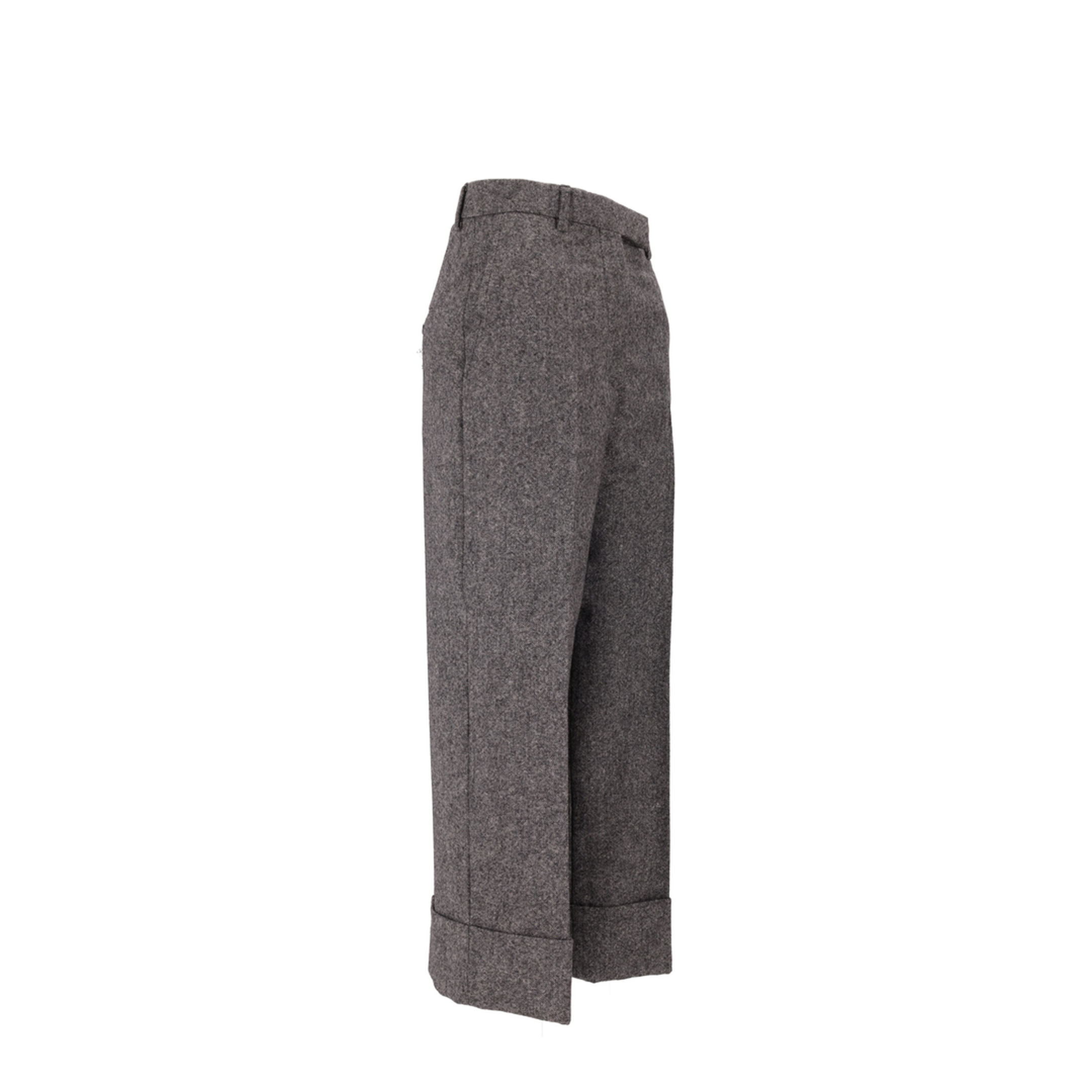MAYFEYR - Thom Browne - High Waisted Wide Leg Trouser In Solid Donegal Tweed - FTC444A05385980
